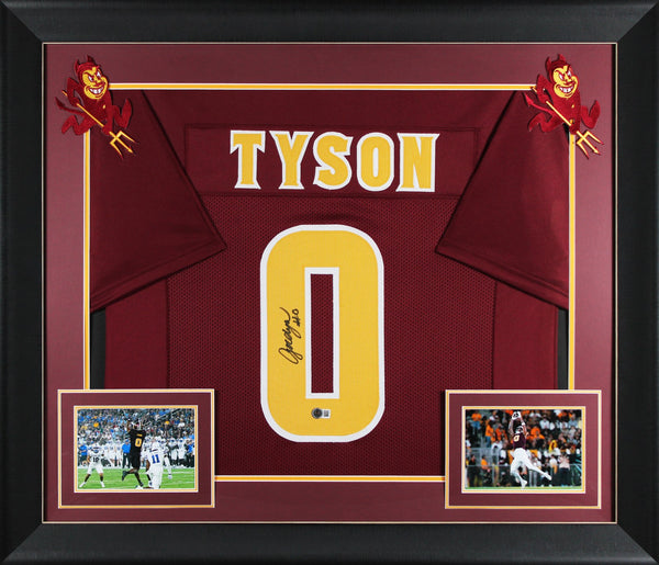 Arizona State Jordyn Tyson Signed Maroon Pro Style Framed Jersey BAS Witnessed