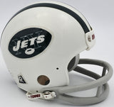 Joe Namath Autographed New York Jets White Mini Helmet Beckett BAS QR #BS30083
