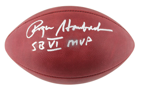 Cowboys Roger Staubach "SB VI MVP" Signed SB VI Logo Nfl Football BAS W #WY25518