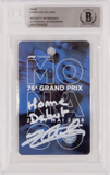 Charles Leclerc Signed Formula 1 Race Pass Inscribed Home Debut - BGS Authentic