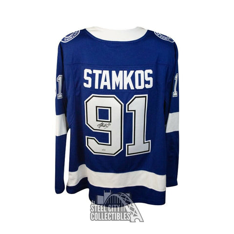 Steven Stamkos Autographed Tampa Bay Lightning Blue Fanatics Jersey - Fanatics