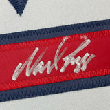 FRAMED Autographed/Signed WADE BOGGS 35x39 Boston Grey Jersey JSA COA