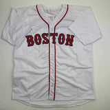 Autographed/Signed Doug Mientkiewicz Final Out! Boston White Jersey Beckett COA