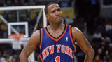 Chris Childs Signed Knicks Blue Jersey (All World Holo) New York Guard 1994-2001