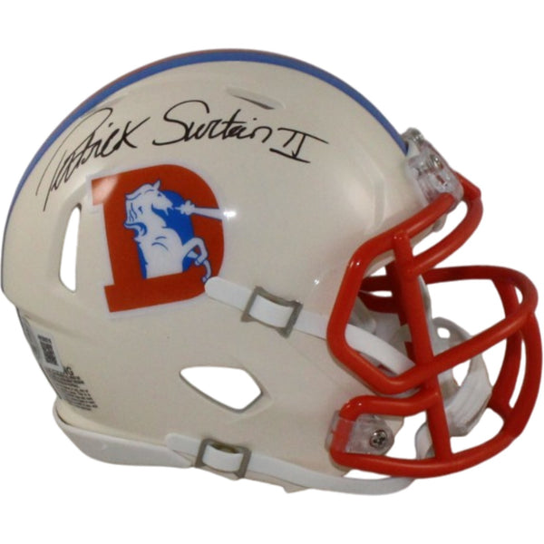 Patrick Surtain Autographed Denver Broncos Retro Mini Helmet Beckett 56422