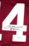Sam Bradford Autographed Crimson College Style Jersey w/Heisman #4- Beckett W