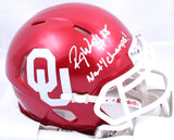 Roy Williams Signed Oklahoma Sooners Speed Mini Helmet w/Natl Champs-Beckett W