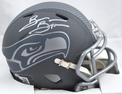 Brian Bosworth Signed Seattle Seahawks Slate Speed Mini Helmet - Beckett W Holo