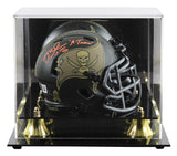 Buccaneers Mike Alstott "A-Train" Signed STS IV Speed Mini Helmet W/ Case BAS W
