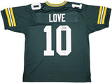 GREEN BAY PACKERS JORDAN LOVE AUTOGRAPHED GREEN JERSEY BECKETT WITNESS 239855