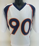Neil Smith Signed Denver Broncos White Jersey (JSA COA) 6xPro Bowl Defensive End