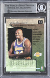Lakers Shaquille O'Neal Signed 1996 Skybox Premium #58 Card BAS Slabbed