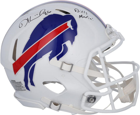 Dalton Kincaid Buffalo Bills Signed Riddell Authentic Helmet w/Bills Mafia Insc