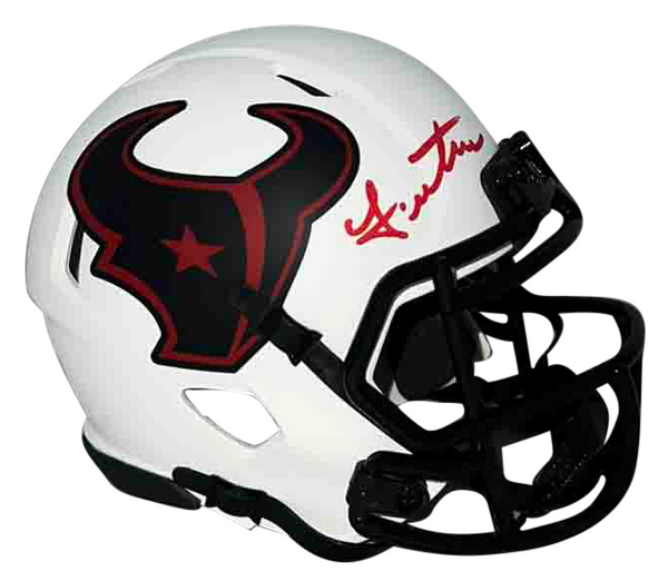 JOHN METCHIE III SIGNED HOUSTON TEXANS LUNAR SPEED MINI HELMET BECKETT