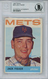 Jack Fisher Autographed/Signed 1964 Topps #422 Trading Card Beckett Slab 38483