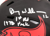 Doug Williams Signed Buccaneers Eclipse Speed Mini Helmet w/1st Pick- BA W Holo