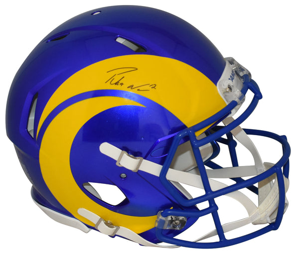 PUKA NACUA AUTOGRAPHED LOS ANGELES RAMS AUTHENTIC SPEED HELMET BECKETT