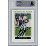 Ray Lewis Autographed/Signed 2005 Topps 11 Slabbed Trading Card Beckett 47930