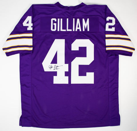 John Gilliam Signed Minnesota Vikings Jersey (JSA COA) 5xPro Bowl Wide Receiver