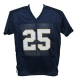 Rocket Ismail Autographed/Signed College Style Blue XL Jersey BAS 29507