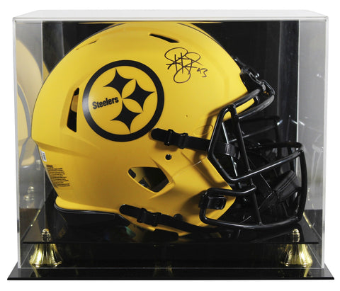 Steelers Troy Polamalu Signed Rave Full Size Speed Proline Helmet W/ Case BAS W