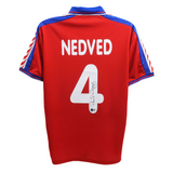 Pavel Nedved Signed Czech Republic Soccer Jersey #4 with Beckett Witness