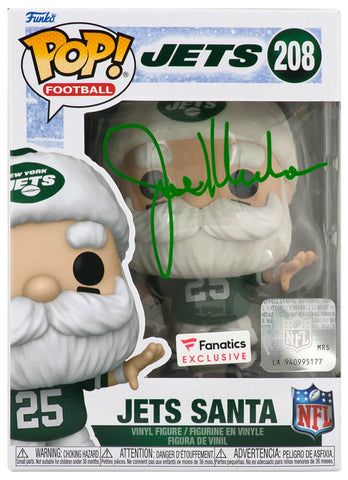 Joe Klecko Signed New York Jets 'SANTA' Funko Pop Doll #208 - (SCHWARTZ COA)