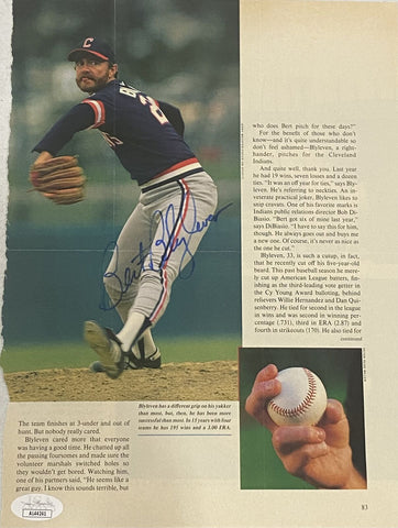 Bert Blyleven Signed Cleveland Magazine Page JSA AL44241
