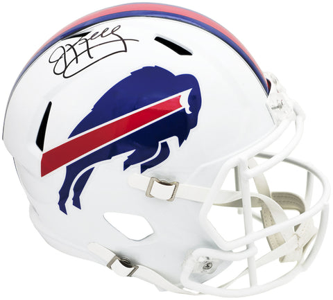 JIM KELLY AUTOGRAPHED BILLS WHITE FULL SIZE SPEED HELMET BECKETT WITNESS 224728