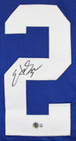 Edgerrin James Authentic Signed Blue Pro Style Framed Jersey BAS Witnessed