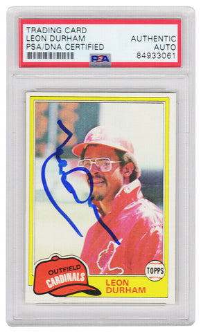 Leon Durham Signed Cardinals 1981 Topps Rookie Card #321 - (PSA Encapsulated)
