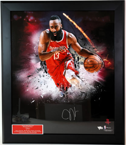 James Harden Autographed 20x24 Framed Photo -- Houston Rockets | Fanatics COA