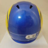 BLAKE CORUM SIGNED LOS ANGELES RAMS SPEED MINI HELMET BECKETT QR