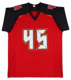 Devin White "SB LV Champs" Authentic Signed Red Jersey Autographed BAS Witnessed