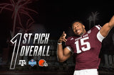 Myles Garrett Signed Texas A & M Aggies 35"x 43" Framed Jersey (Beckett) Def End