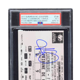 Kylian Mbappe Signed 2017 Qualifiers Mbappe France Debut Ticket - PSA 3 AUTO 10