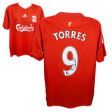 Fernando Torres Signed Liverpool Home Soccer Jersey #9 with Beckett COA