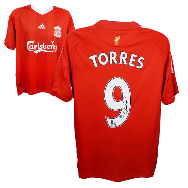 Fernando Torres Signed Liverpool Home Soccer Jersey #9 with Beckett COA