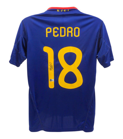 Pedro Signed Spain Nike Authentic Jersey (Beckett) Plays for the Barcelona F.C.
