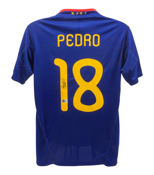 Pedro Signed Spain Nike Authentic Jersey (Beckett) Plays for the Barcelona F.C.