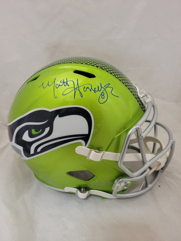 MATT HASSELBECK SIGNED SEATTLE SEAHAWKS F/S FLASH SPEED REP HELMET BAS