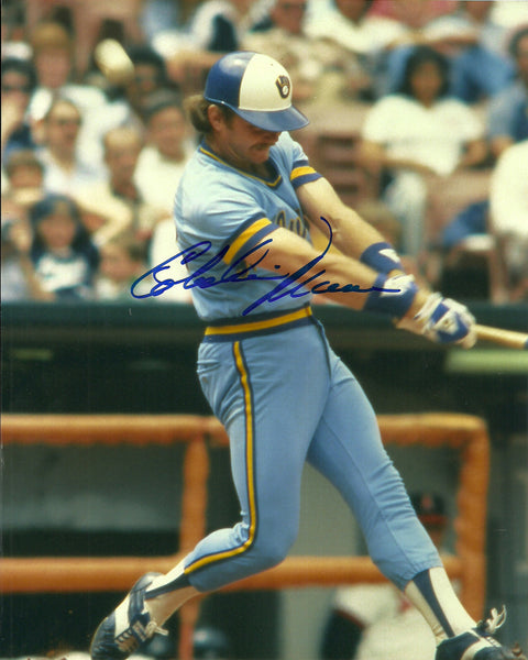 Brewers CHARLIE MOORE Signed 8x10 Photo #4 AUTO - 1982 AL CHAMPS