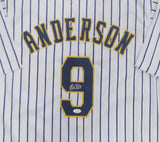 Brewers BRIAN ANDERSON Signed Custom Replica Pinstripe Milwaukee Jersey AUTO JSA