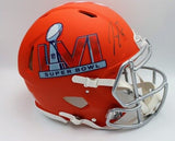 Joe Burrow Signed Cincinnati Bengals Super Bowl LVl PRO Helmet Fanatics w/Case