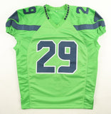 Earl Thomas Signed Seattle Seahawks Pro Cut Green Jersey (JSA) 7xPro Bowl DB