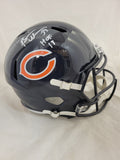 BRIAN URLACHER "HOF 18" SIGNED CHICAGO BEARS F/S SPEED REPLICA HELMET BECKETT