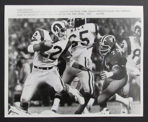 John Cappelletti HOF October 30, 1978 B/W 8x10 Press Photo Los Angeles Rams