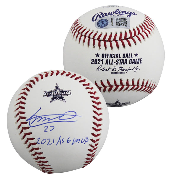 Vladimir Guerrero Jr. "2021 ASG MVP" Signed 2021 ASG Logo Baseball JSA #SS26743