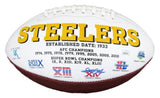 George Pickens Autographed White Pittsburgh Steelers Logo Football JSA 183124