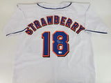 Darryl Strawberry Signed Mets Jersey (Beckett) 3xNew York World Series Champion